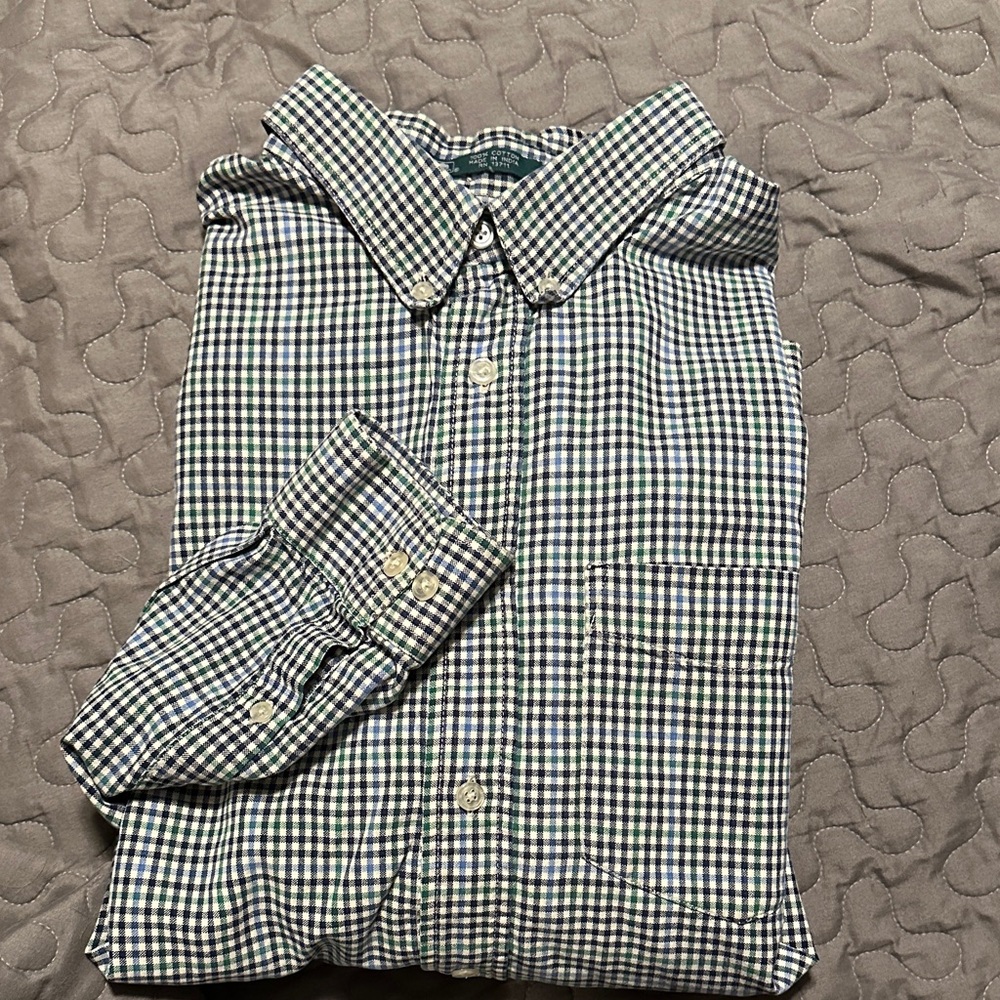 Classic Green Plaid Men's Shirt